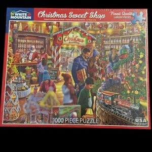 White Mountain Christmas Sweet Shop 1000 Piece Jigsaw Puzzle NEW